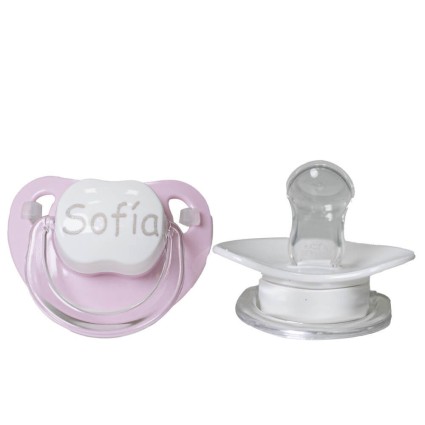 Chupete personalizado rosa 2