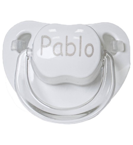 Chupete personalizado gris