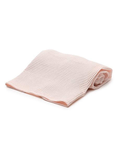 Regalo para bebé ecológico y orgánico con 2 Muselinas, mordedor y chupetero rosa