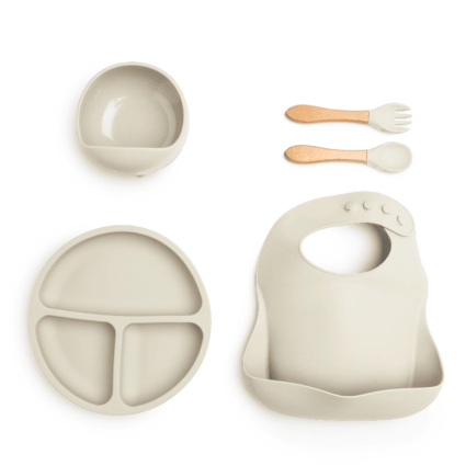 Vaisselle en silicone + Couverture polaire d’hiver personnalisée | Cadeau Naissance Utile et Élégant 2