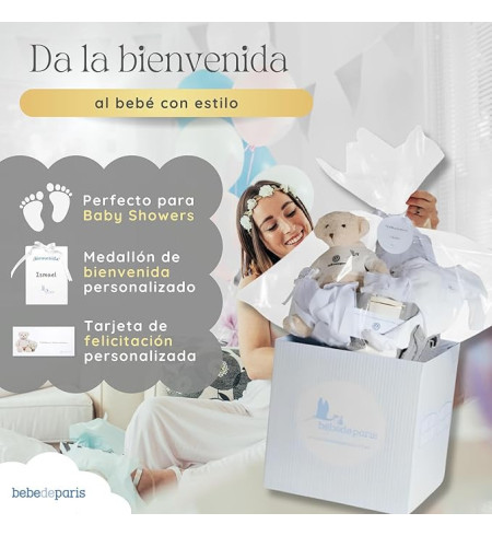 Coffret Bébé avec Peignoir Brodé | Cadeau Naissance Personnalisé – Bebedeparis.com
