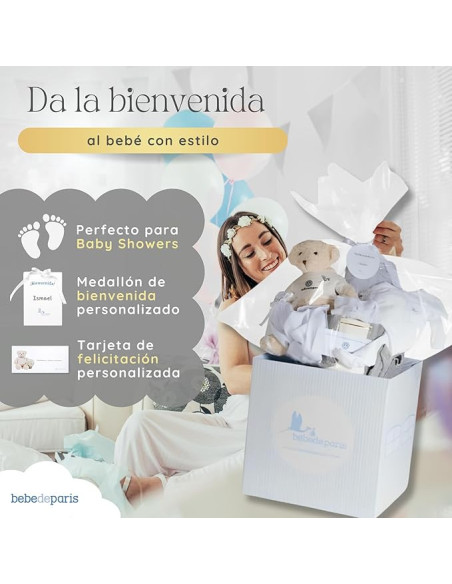 Coffret Bébé avec Peignoir Brodé | Cadeau Naissance Personnalisé – Bebedeparis.com