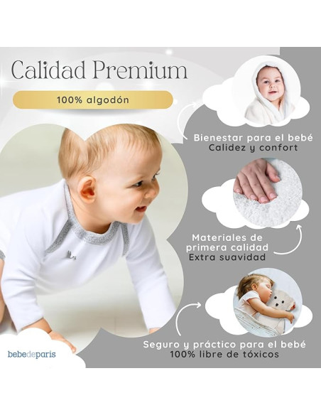 Coffret Bébé avec Peignoir Brodé | Cadeau Naissance Personnalisé – Bebedeparis.com