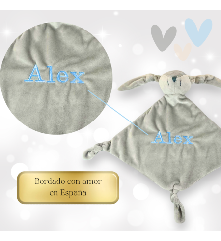 Doudou et tétine personnalisés avec prénom | Cadeau original pour bébé