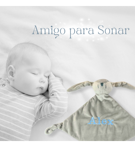 Doudou et tétine personnalisés avec prénom | Cadeau original pour bébé
