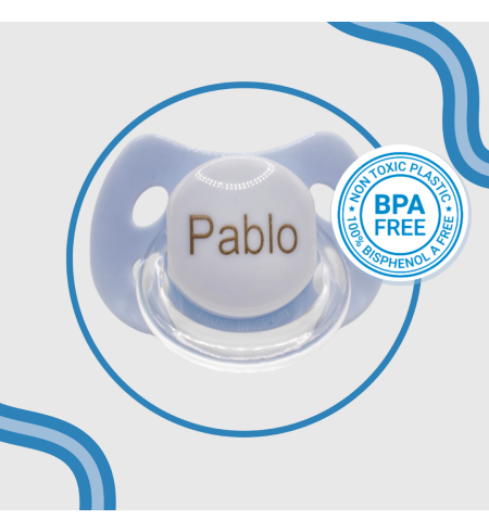 Doudou et tétine personnalisés avec prénom | Cadeau original pour bébé