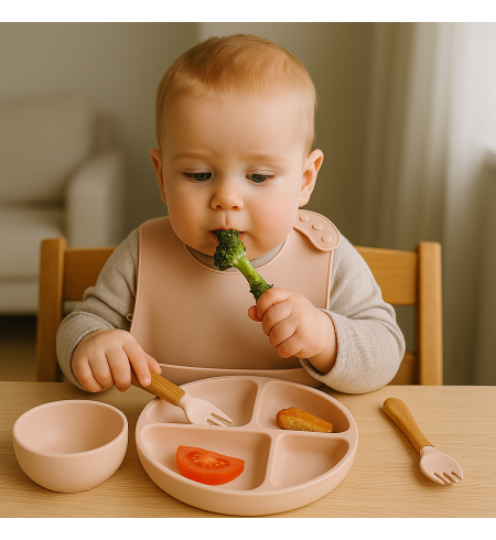 Set de Vaisselle Durable en Silicone pour Bébé | Repas sûrs et pratiques