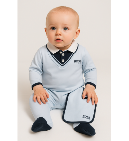 Coffret Bébé Hugo Boss Serenity Bleu Marine | Cadeau Naissance de Marque – Bebedeparis.com