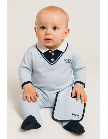 Coffret Bébé Hugo Boss Serenity Bleu Marine | Cadeau Naissance de Marque – Bebedeparis.com
