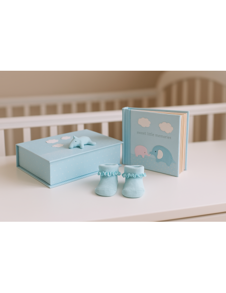 Set de naissance (éléphant) | Doux et Original pour Naissance – Bebedeparis.com
