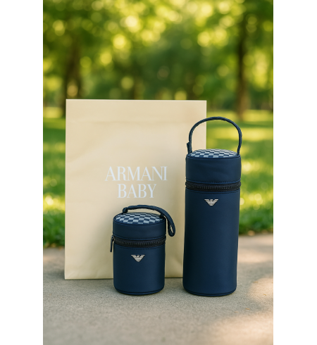 Set porte-biberon et tétine Navy | Accessoires pratiques pour bébé