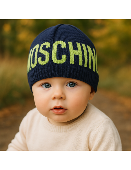 Bonnet bébé Moschino | Accessoire chic pour nouveau-né