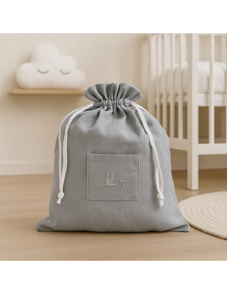 Lot avec tétine personnalisée, attache-tétines, pochette pour tétines et sac à langer