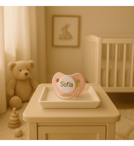 Pack de 2 tétines personnalisées avec clip | Cadeau original pour bébé