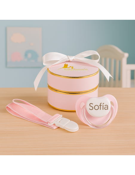 Sucette Personnalisée avec Attache-Tétine | Cadeau Pratique et Unique pour Bébé – Bebedeparis.com