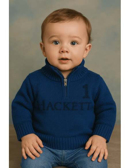 Pull bébé Hackett à fermeture éclair | Élégance britannique pour enfant