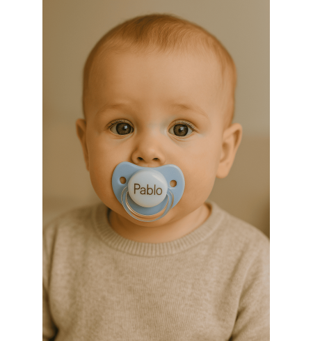 Doudou et tétine personnalisés avec prénom | Cadeau original pour bébé