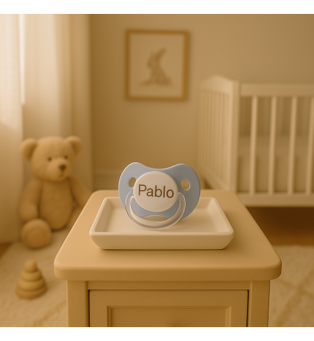 Bonbon de couches, mousseline et tétine personnalisée | Cadeau bébé original