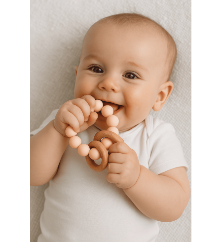 Set Personnalisé : Sucette, Bavoir, Attache-sucette et Anneau de Dentition | Coffret Bébé