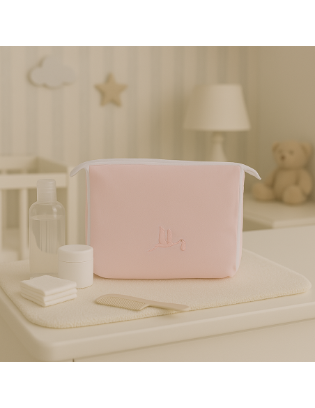 Panier bébé avec tétine personnalisée et bavoir | Cadeau complet pour nouveau-né