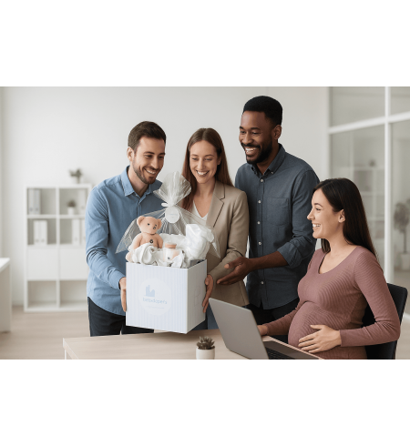 Cadeau personnalisé bébé : couverture et doudou avec prénom | Naissance et baby shower