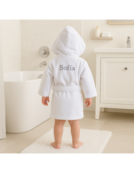 Coffret Bébé avec Peignoir Brodé | Cadeau Naissance Personnalisé – Bebedeparis.com