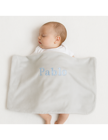 Coffret bébé avec couverture brodée et peluche | Cadeau naissance raffiné
