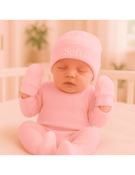 Coffret fille : vêtements et peluche | Cadeau naissance tendre et complet