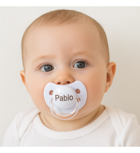 Pack de 2 tétines personnalisées et doudou | Cadeau unique pour bébé