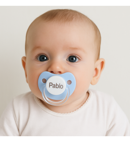 Doudou et tétine personnalisés avec prénom | Cadeau original pour bébé