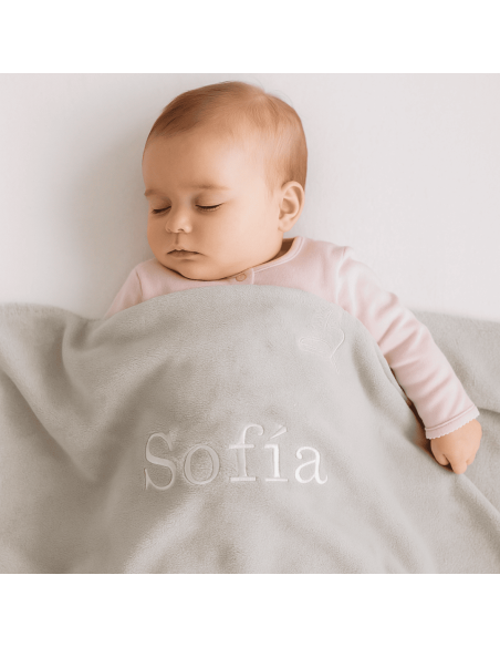 Set Bébé : Bonnet, Moufles, Chaussons Personnalisés + Sucette Prénom et Ours en Peluche
