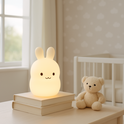 Lampe Veilleuse, Ours en Peluche, Pyjama, Doudou et Couverture Personnalisée | Coffret Naissance 2