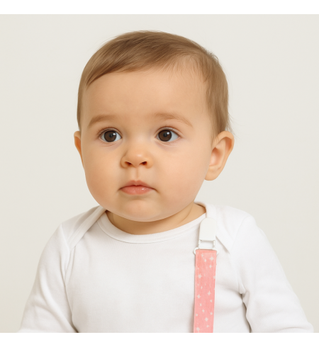 Set de Deux Sucettes, Attache-sucette et Bavoir Personnalisés | Coffret Bébé