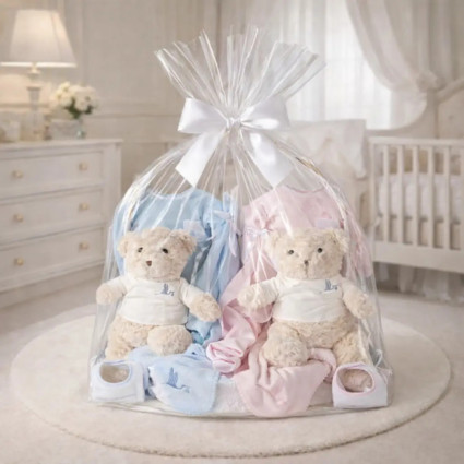 Coffret Bébé Jumeaux Classique | Cadeau Complet et Élégant pour Naissance – Bebedeparis.com