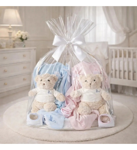 Coffret Bébé Jumeaux Classique | Cadeau Complet et Élégant pour Naissance – Bebedeparis.com