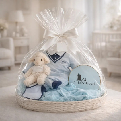 Coffret Bébé Hugo Boss Serenity Bleu Marine | Cadeau Naissance de Marque – Bebedeparis.com