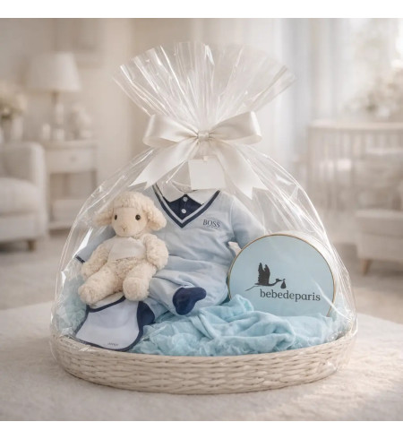 Coffret Bébé Hugo Boss Serenity Bleu Marine | Cadeau Naissance de Marque – Bebedeparis.com