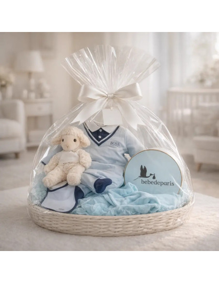 Coffret Bébé Hugo Boss Serenity Bleu Marine | Cadeau Naissance de Marque – Bebedeparis.com