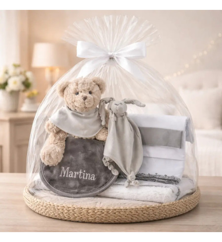 Coffret Bébé Mon Rêve Brodé | Cadeau Naissance Élégant et Personnalisé – Bebedeparis.com