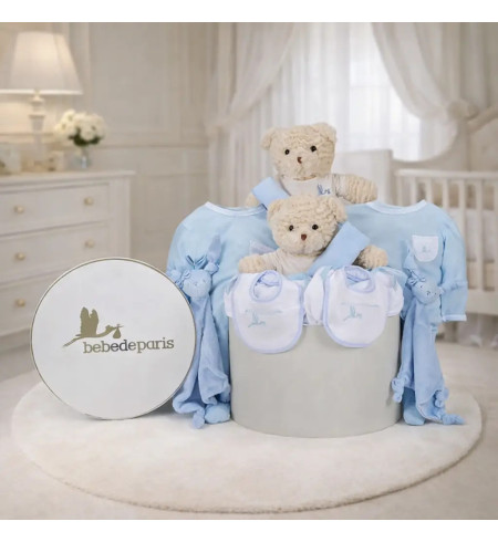 Coffret Bébé Classique pour Jumeaux | Cadeau de Naissance Élégant – Bebedeparis.com