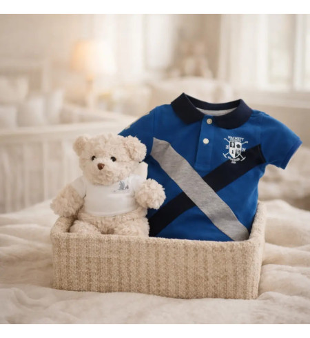 Coffret Bébé Hackett Polo Drapeau | Cadeau Sportif et Chic – Bebedeparis.com