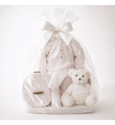 Coffret Bébé Rayé Happy | Cadeau Joyeux, Pratique et Personnalisé – Bebedeparis.com