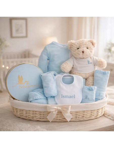 Coffret Bébé avec Bavoir Brodé | Cadeau Personnalisé – Bebedeparis.com