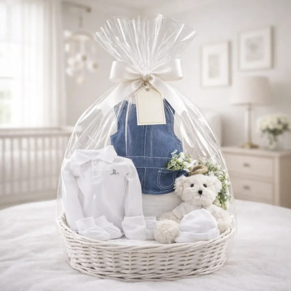 Coffret fille avec vêtements et peluche | Cadeau naissance doux et raffiné