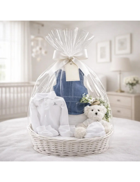 Coffret fille avec vêtements et peluche | Cadeau naissance doux et raffiné
