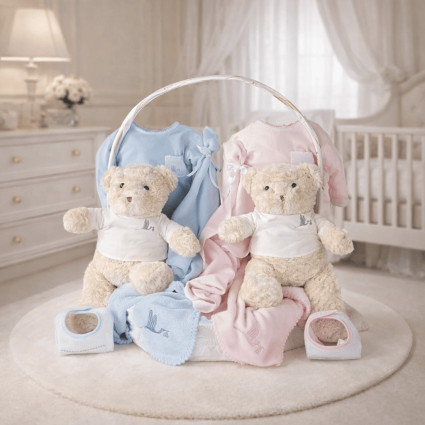 Coffret Bébé Jumeaux Classique | Cadeau Complet et Élégant pour Naissance – Bebedeparis.com 2