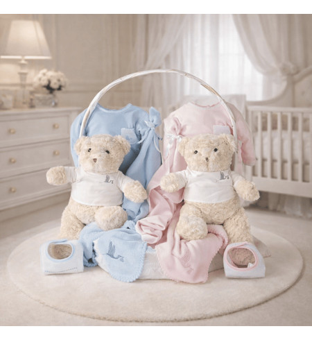 Coffret Bébé Jumeaux Classique | Cadeau Complet et Élégant pour Naissance – Bebedeparis.com