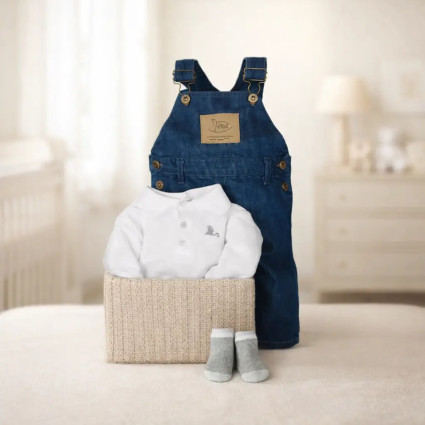 Coffret Bébé Conjunto Vaquero | Cadeau Naissance Casual et Élégant – Bebedeparis.com 2