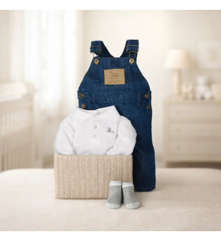 Coffret Bébé Conjunto Vaquero | Cadeau Naissance Casual et Élégant – Bebedeparis.com