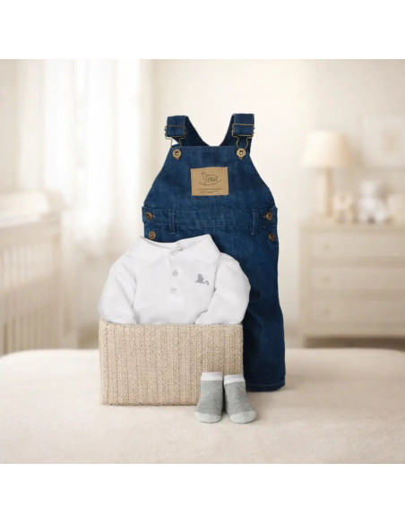 Coffret Bébé Conjunto Vaquero | Cadeau Naissance Casual et Élégant – Bebedeparis.com